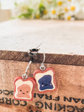 Adorable Peanut Butter and Jelly Earrings